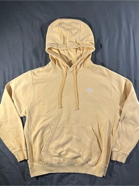 Nike Sportswear Club Fleece Hoodie Peach Coral Pink Men’s Size M Athletic